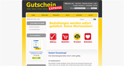 Desktop Screenshot of gutschein-express.com