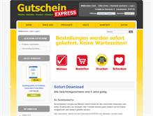 Tablet Screenshot of gutschein-express.com